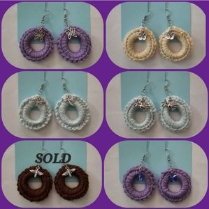 Handmade Crochet Earrings -listing is for 1